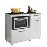 Balcão de Cozinha Cooktop Branco